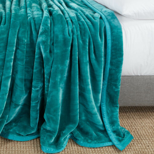 Faux Fur Blanket Reversible Soft Warm Fleece Bed Blanket Mink Feel Comforter